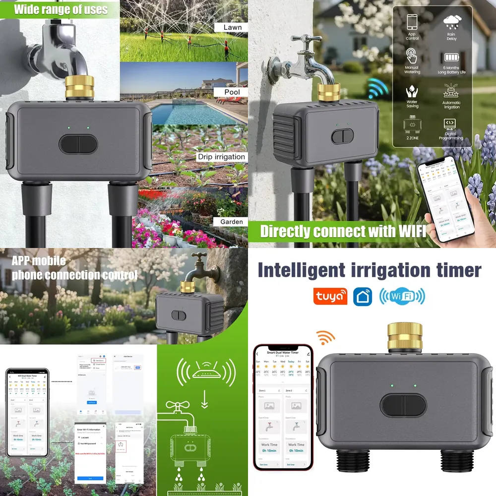 Timer Dual Outlet - WAP01 WiFi Sterowanie Aplikacją, Podwójny Timer