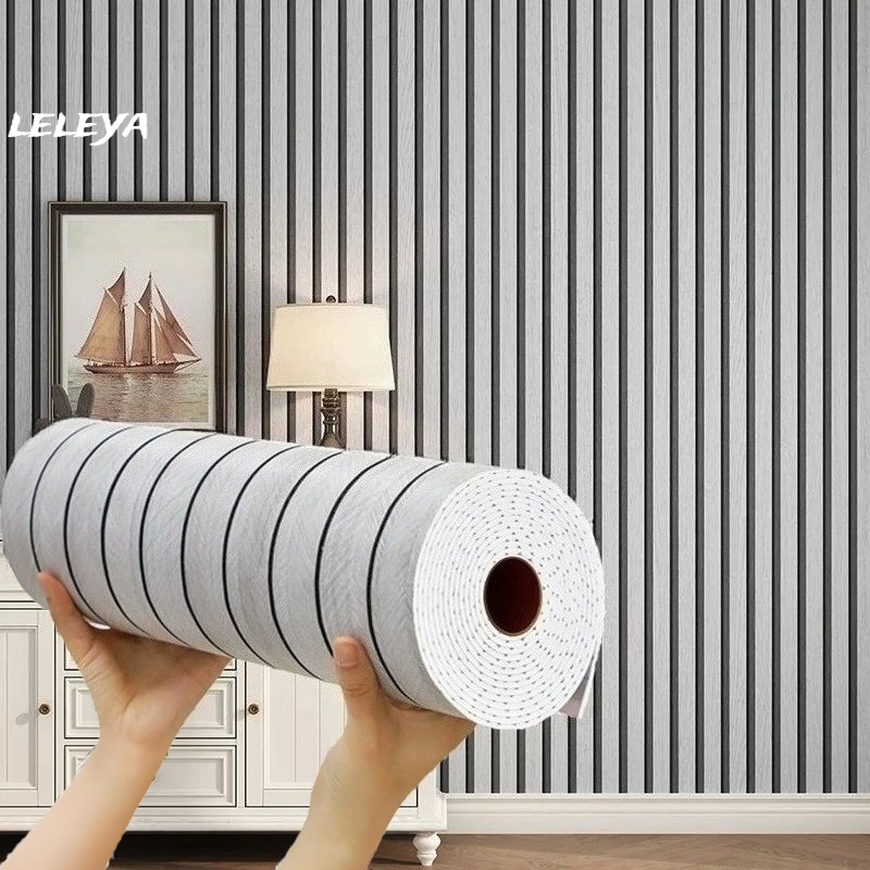 Pvc Panel Background - Samoprzylepna panel ścienny z imitacją drewna,