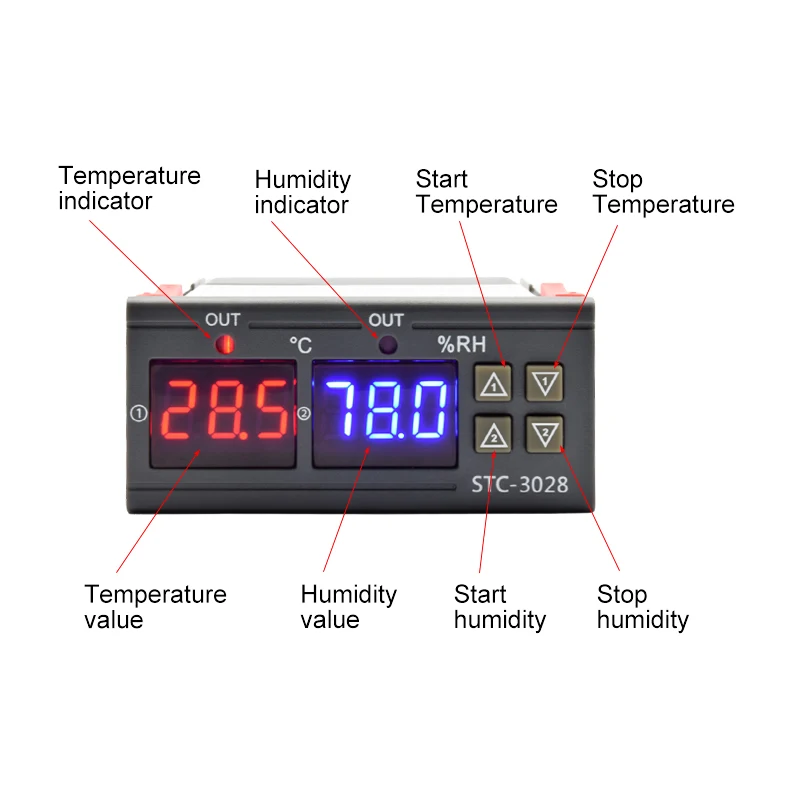 STC-3028 LED cyfrowy termostat – Digital Hygrometer Probe recenzja i cena