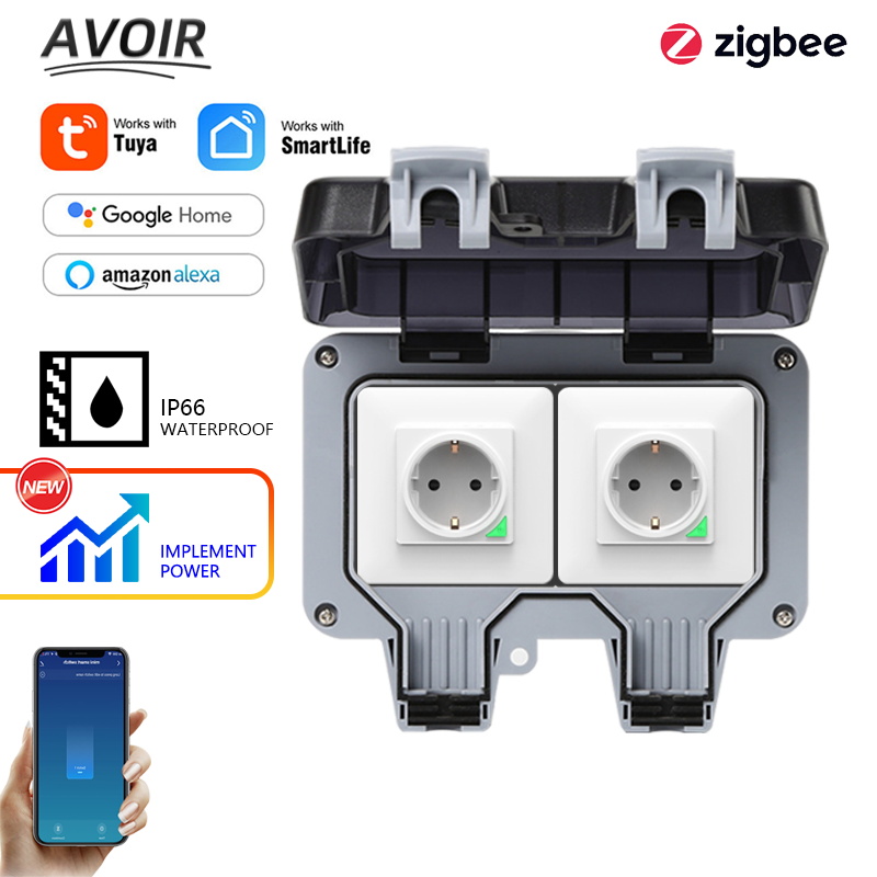 Avoir Tuya Zigbee gniazdka ele – Timer Dual Outlet recenzja i cena